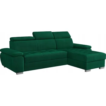 Sedací souprava Rohová sedačka s rozkladem a úložným prostorem Semi Roh P - zelená