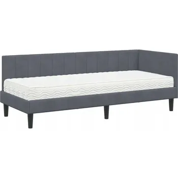 Postel Rám postele tmavě šedý 80 x 200 cm Samet