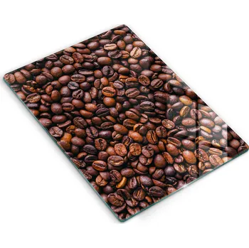 Kuchyňské prkénko Kuchyňská skleněná deska eko premium ideální 40x52 cm Káva zrnková