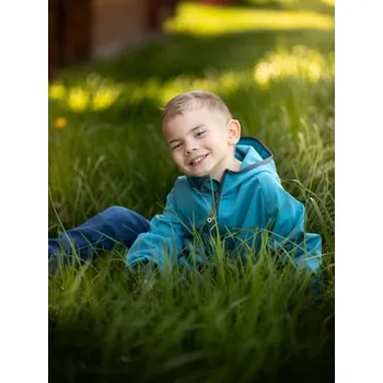 Oblečení a móda Unuo, Dětská softshellová bunda bez zateplení pružná Basic, Smaragdová - 98/104