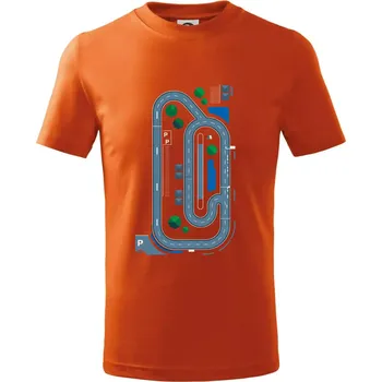 Závodní dráha - Rodiče - Tričko dětské bavlněné - 146 cm/10 let ( Oranžová )