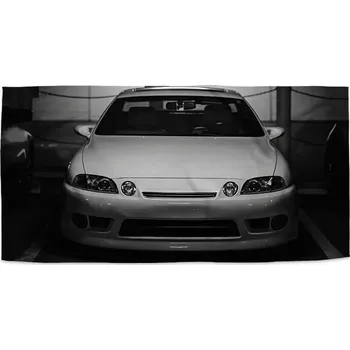 Osuška Sablio Ručník Bílé sportovní auto - 30x50 cm