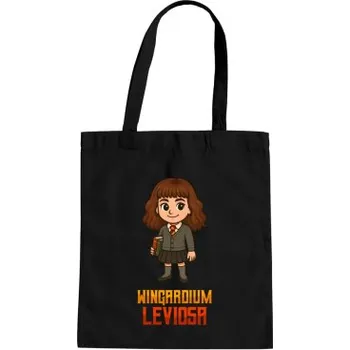Žertovný předmět Wingardium Leviosa - Hermiona Granger - taška s potiskem pro fanoušky série Harry Potter- Tričkový.cz