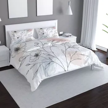 Povlečení Sablio Povlečení Květinová linie - 140x220 / 90x70