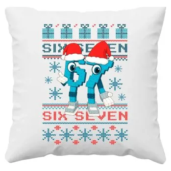 Žertovný předmět Six seven 67 - Italian Brainrot - vánoční verze - polštář s potiskem- Tričkový.cz