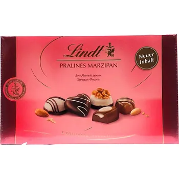 Bonboniéra LINDT PRALINÉS MARZIPAN - bonboniéra - marcipánové pralinky - 6 druhů 12 pralinek - 125g