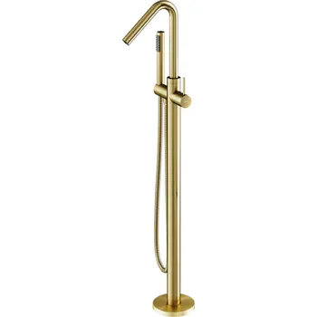 Vodovodní baterie Besco Veo volně stojící vanová baterie, kartáčované zlato, BW-V3-ZS