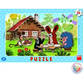 Puzzle DINO Puzzle KRTEK (Krteček) na návštěvě deskové 15 dílků | AS22