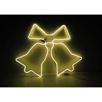 Vánoční dekorace Vánoční dekorace Zvonky LED, teplá bílá, 230V, IP44, 51x42cm