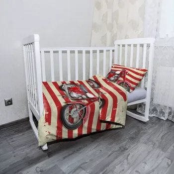 Povlečení Sablio Mikroplyšové dětské povlečení do postýlky Jawa panelka Pruhy - 120x90 / 40x60