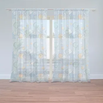 Záclona Sablio Záclony Balónky a hvězdy: 2ks 150x250cm