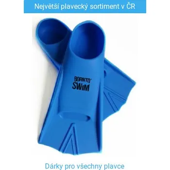 Ploutve Dětské plavecké ploutve BornToSwim Junior Short Fins Blue XS