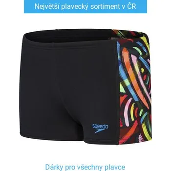 Chlapecké plavky Chlapecké plavky Speedo Digital Panel Aquashort Boy Black/Volcanic/Fluo Green/Yellow/Lapis 116cm