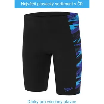 Pánské plavky Speedo Hyperboom Panel Jammer Black/Cobalt Blue XXL - UK40