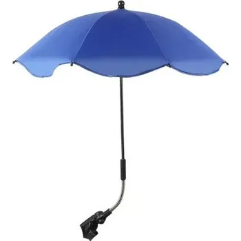 Deštník Nastavitelný deštník s UV ochranou a upevněním na kočárek - Tmavě modrý