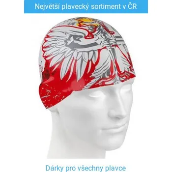 Plavecká čepice Mad Wave Poland Swim Cap Bílo/červená