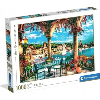Puzzle Puzzle Clementoni 1000 dílků - Výhled z balkónu na jezero Como (HQ)