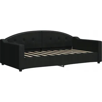 Postel Čalouněná jednolůžková postel VidaXL 90x190 cm černá