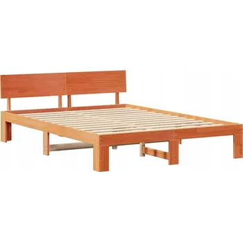 Postel Rámeček postele Voskový Bronz 140 x 200 cm Masivní borovicové dřevo