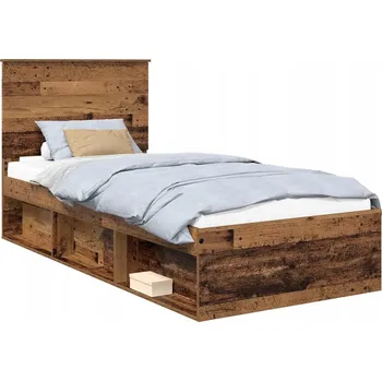 Postel Rámeček postele Staré dřevo 90 x 190 cm Masivní borovicové dřevo