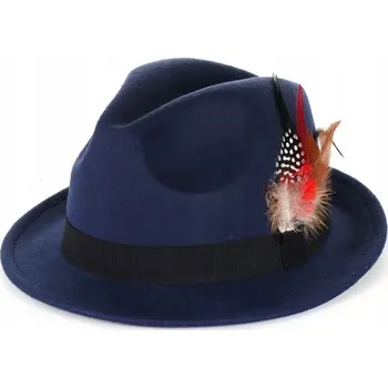 Klobouk Bavorský klobouk tmavě modrý Oktoberfest Alpen Tyrol Trachten Bavorsko 50-57