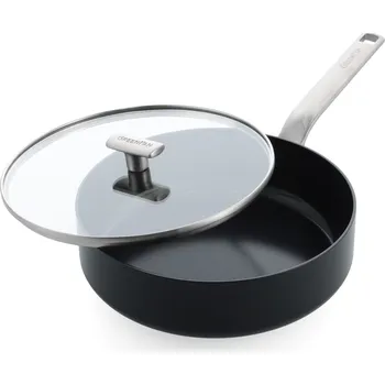 Pánev GreenPan Nepřilnavá keramická soté pánev s poklicí Evolution, Ø 26 cm, černá CC007086-001