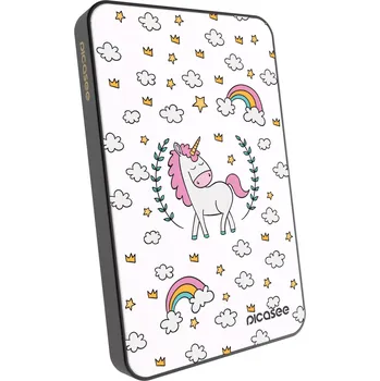 Powerbanka Picasee Powerbanka s MagSafe 5 000 mAh Šedá - Unicorn hvězdné nebe