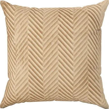 PREMIUM povlak na polštář SOFIA z měkkého a matného sametu prošívaný do vzoru rybí kosti