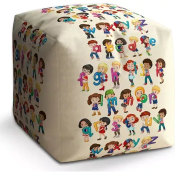 Taburet Sablio Taburet Cube Abeceda: 40x40x40 cm