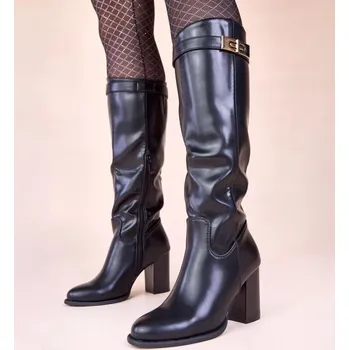 Dámské kozačky Kozačky na podpatku model 221036 Solea 41