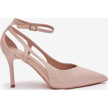 Dámské lodičky Dámské lakované lodičky z eko kůže - béžové Fionnel Velikost: 38