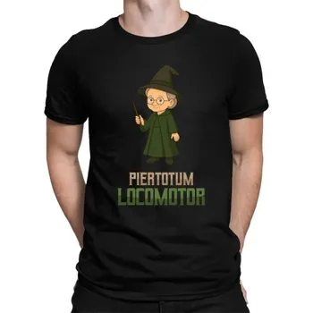 Žertovný předmět Piertotum Locomotor - Minerwa McGonagall - pánské tričko s potiskem pro fanoušky série Harry Potter- Tričkový.cz