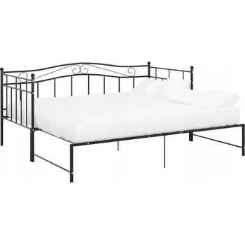 Postel Jednolůžková kovová postel VidaXL 90x200 cm černá