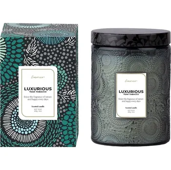 Svíčka Svíčka ve skle vonná v dárkové krabičce Soy Wax zelená 85x122mm