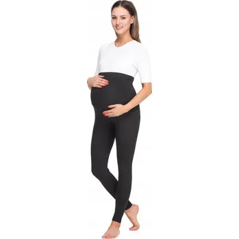 Dámské legíny Těhotenské legíny dlouhé dámské viskózové kalhoty BE20-257 Černé XL