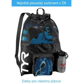 Sportovní vak TYR Big Mummy Mesh Bag Černá