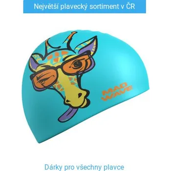 Plavecká čepice Mad Wave Giraffe Silicone Cap Junior