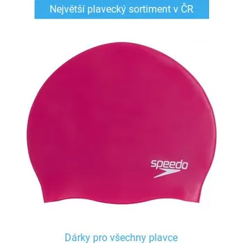 Plavecká čepice Plavecká čepička Speedo Plain Moulded Silicone Cap Růžová