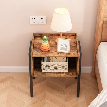 Noční stolek Noční stolek s otevřenou policí rustikální