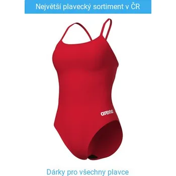 Dámské plavky Arena Performance Solid Lace Back Red/White 3XS - UK26