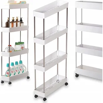 regál Koupelnový regál CoolStaff bílý 13 x 40 x 87 cm