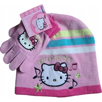 Čepice Sun City dětská souprava 2 ks fialová velikost 56