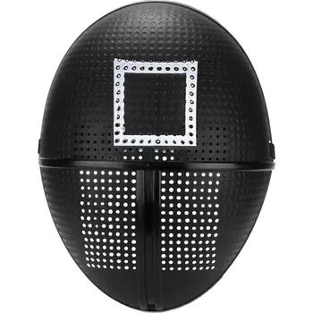 Karnevalová maska Plastová maska na obličej černá Squid Game 3