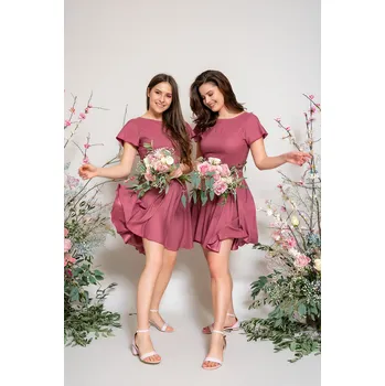 Dámské šaty MiaBella Krátké zavinovací šaty vel. 42+ Barva: Šedá /ash/, Velikost: 48 - 52 (vel. do: prsa 120, pas 104)