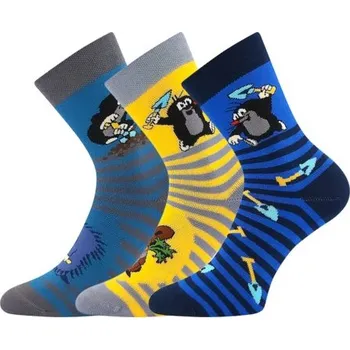 3PACK chlapecké ponožky Boma - Krtek froté, mix kluk Barva: Mix barev, Velikost: 20-24