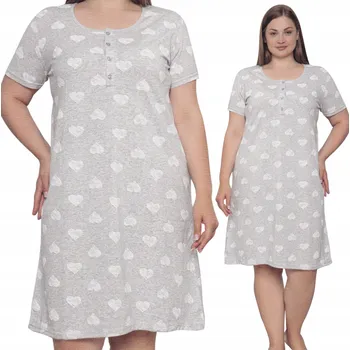 Dámská noční košile KOŠILE NOČNÍ S KRÁTKÝM RUKÁVEM BAVLNA VEL XL