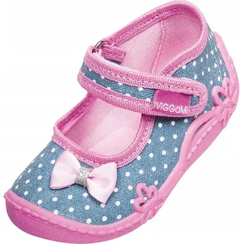 Dívčí bačkory Viggami dětské papuče na suchý zip, vícebarevné, velikost 22