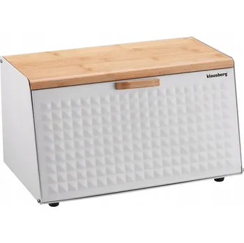 chlebník Jednodílný chlebník Klausberg béžový, bílý kovový