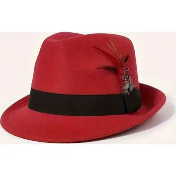 Klobouk Bavorský klobouk červeno-růžový Oktoberfest Tyrolsko Trachten Bavorsko 50-57