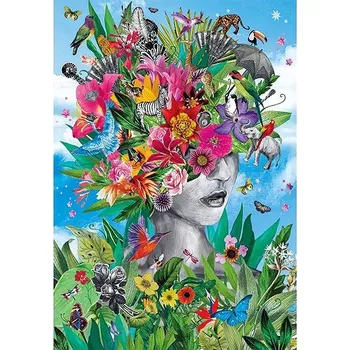 Puzzle Clementoni Hlava v džungli 500 dílků